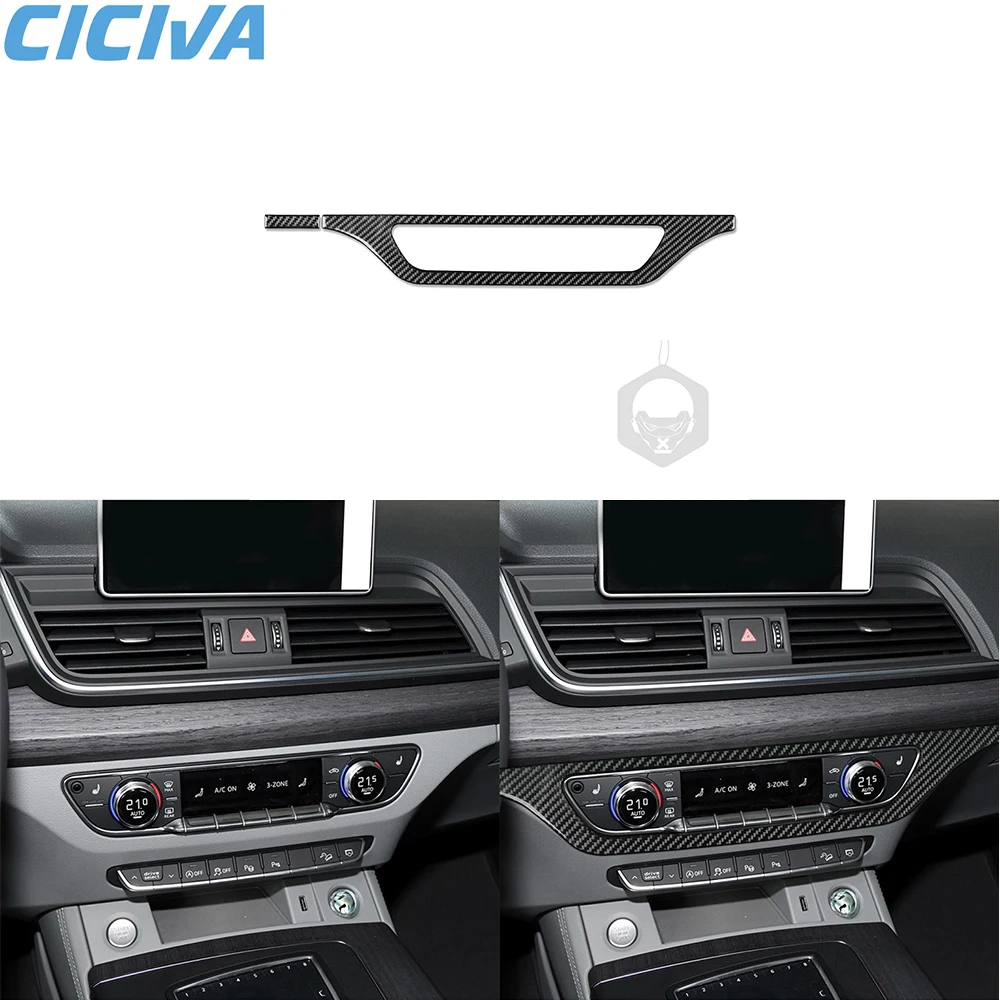 

For Audi Q5L 2018 2019-2023 CD Player Panel Frame Air Conditioning Cover Shift Knob Basic Frame Styling Interior Accessories