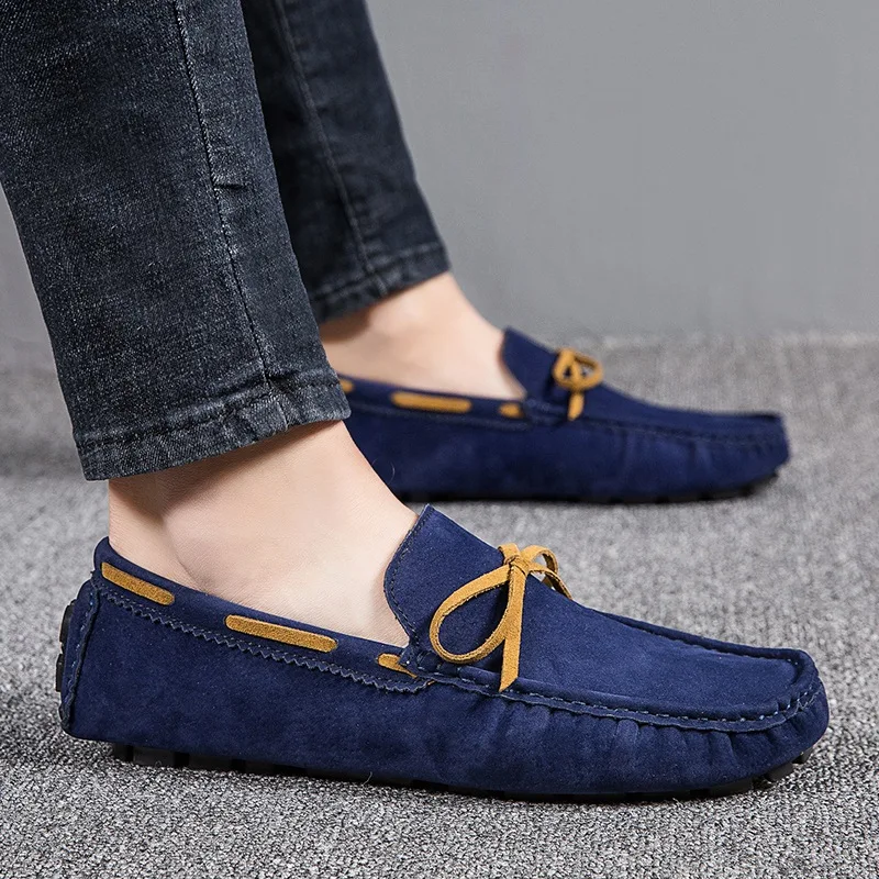 

New 2025 Men's Plus-Size Bean-Shaped Shoes Trendy Casual Couple Driving Shoes One-Step Comfortable Size Bean Shoes