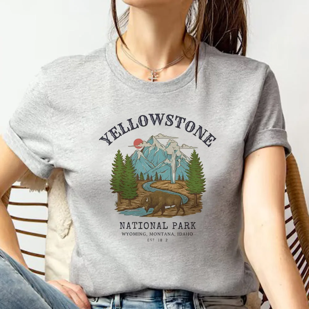 Yellowstone top women Japanese summer t shirt female designer streetwear comic clothing