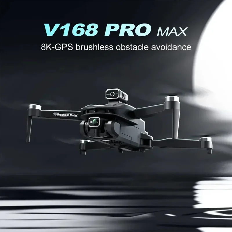 

New V168 Original Gps Drone 5g Professional 8k Hd Aerial Photography Dual-camera Brushless Motor Remote-controlled Airplane Toy