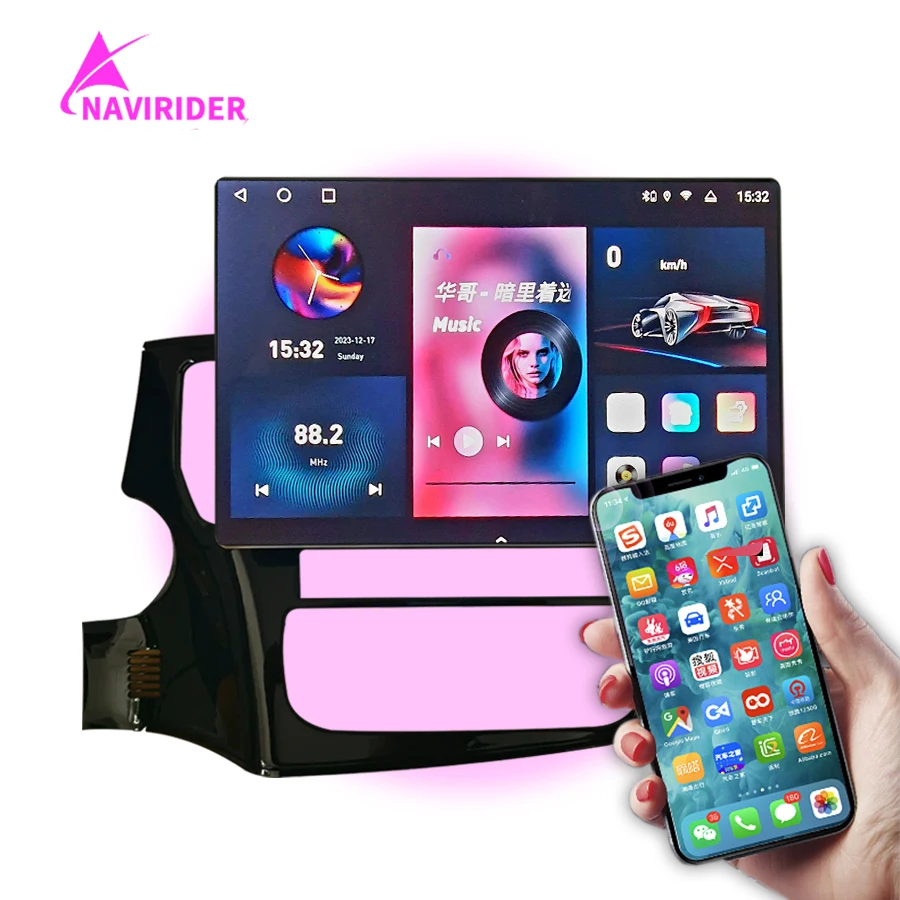 

NaviRider Android 13 автомобильный радиоприемник для Mitsubishi Outlander 3 GF0W GG0W 2012 - 2018 мультимедийный видеоплеер GPS навигация 8 + 256 ГБ