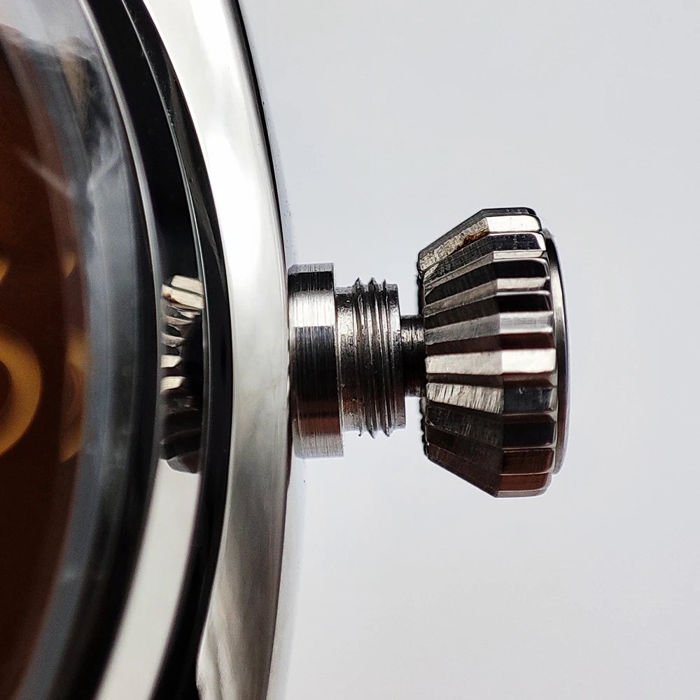 PARSRPE -Vintage 45mm Aseptic Dial Luminous NH35 Mechanical Watch Mens Waterproof Stainless Steel Case Automatic Watch Clock