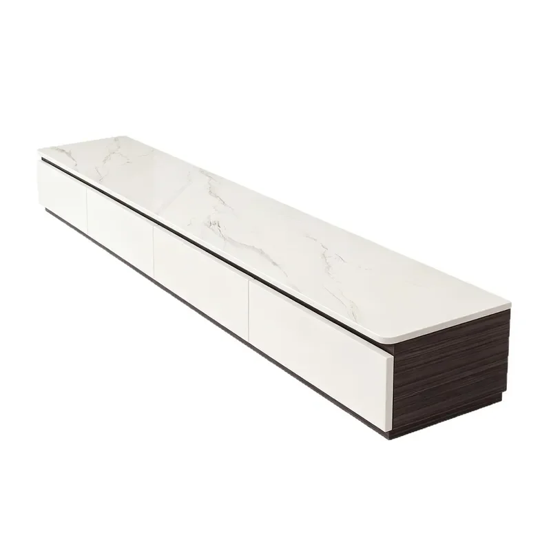 Thickened Solid Wood TV Cabinet Household Integrated Floor Cabinet Bedroom Video Cabinet Wall Mounted Low  Long