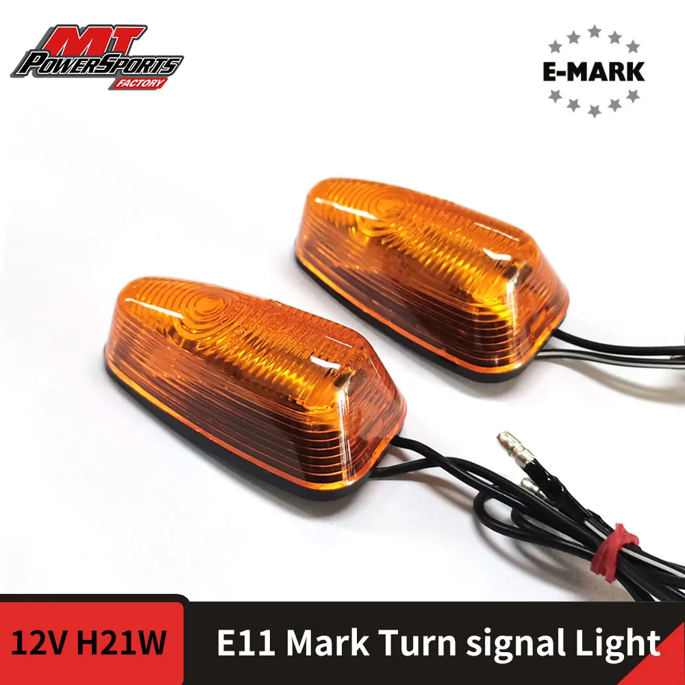 Motorcycle Indicator Turn Signal E-mark Approved LED Blinker Light Amber Flasher For Harley Kawasaki Yamaha Suzuki Honda BMW