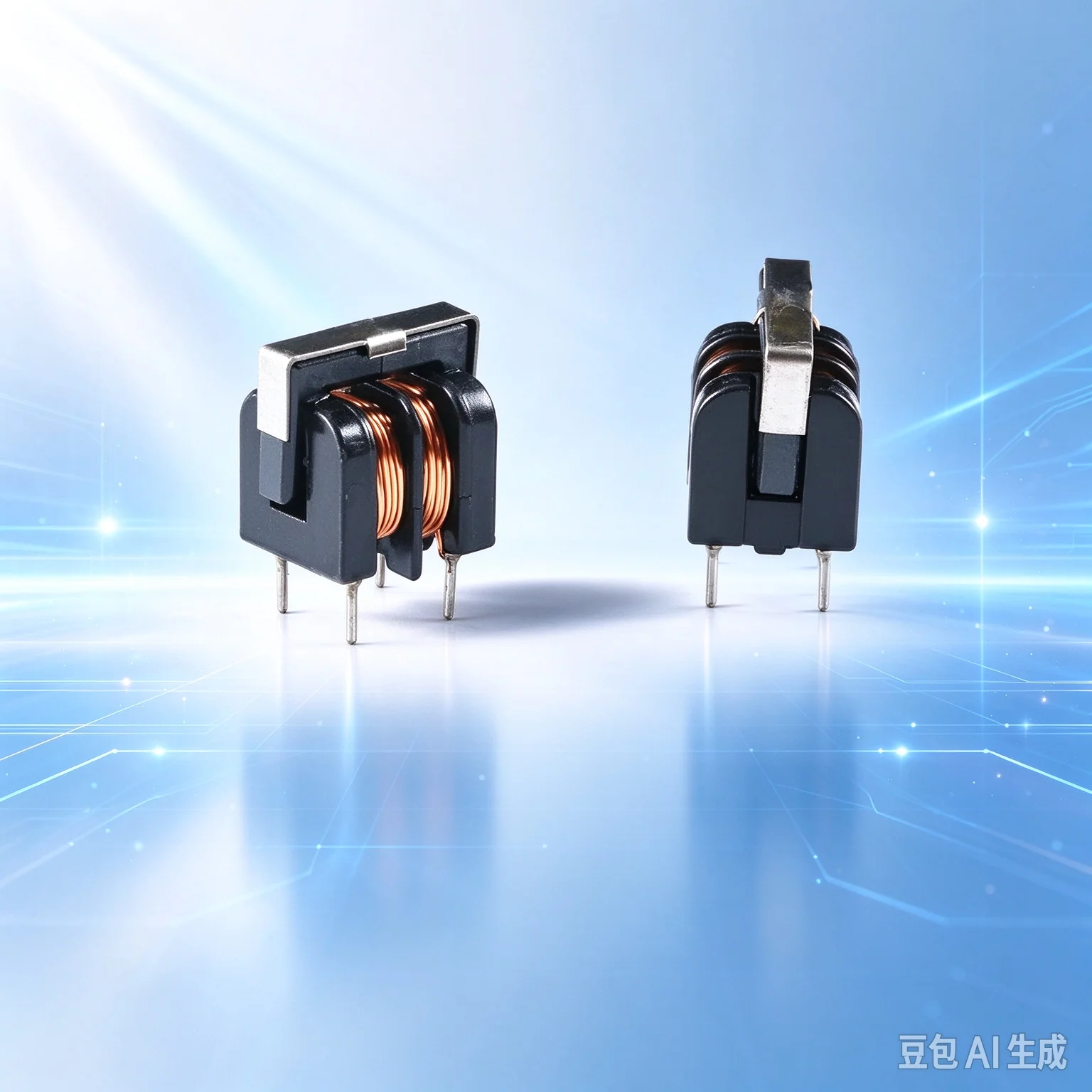 50pcs  Solid UU9.8/UF9.8 for 5MH Vertical Common Mode Inductor Filter,7*8 Pin Pitch Copper Wire