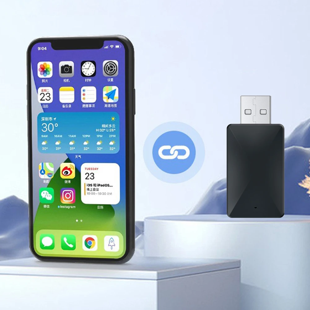 

2 in 1 Wired to Wireless Carplay&Android Auto AI Box Mini Adapter Plug And Play Dongle Fast Connect for Cars with Wired CarPlay