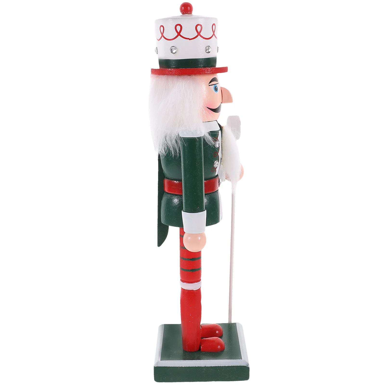 

Wooden Nutcracker Figure 25CM Red Hat Cane Soldier Christmas naments Decor Holiday Gifts Traditional Xmas