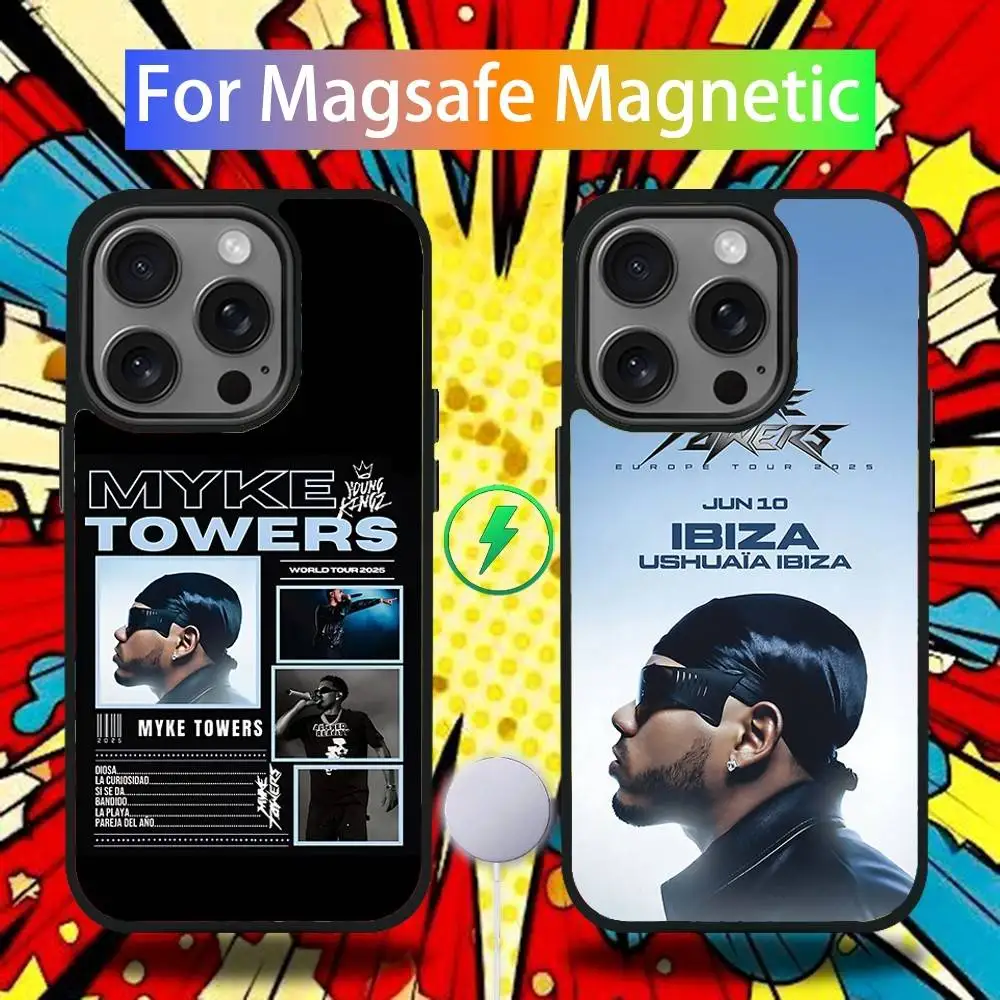 

M-Myke T-Towers 2025 Phone Case For iPhone 17,16,15,14,13,12,11,Pro,Max,Plus,Mini,SE4,E Magnetic Magsafe Wireless Charging