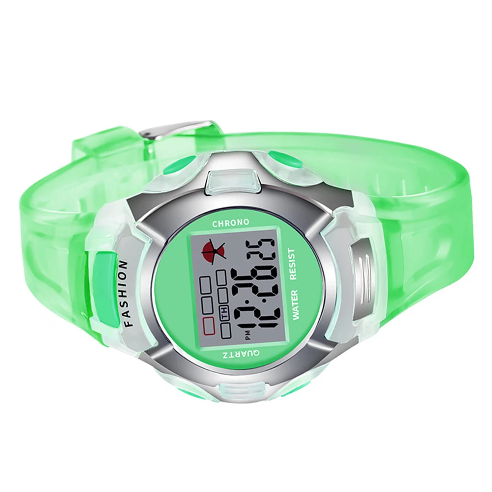 

Luminous Waterproof Electronic Meter Sports Watch for Intelligent Stylish Wrist Green Student