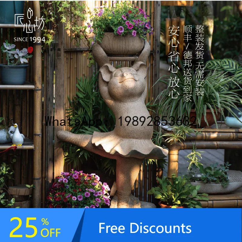 

Garden Arrangement Courtyard Decoration Outdoor Flower Pot Balcony Landscape Outdoor Cute Landscaping Ornaments