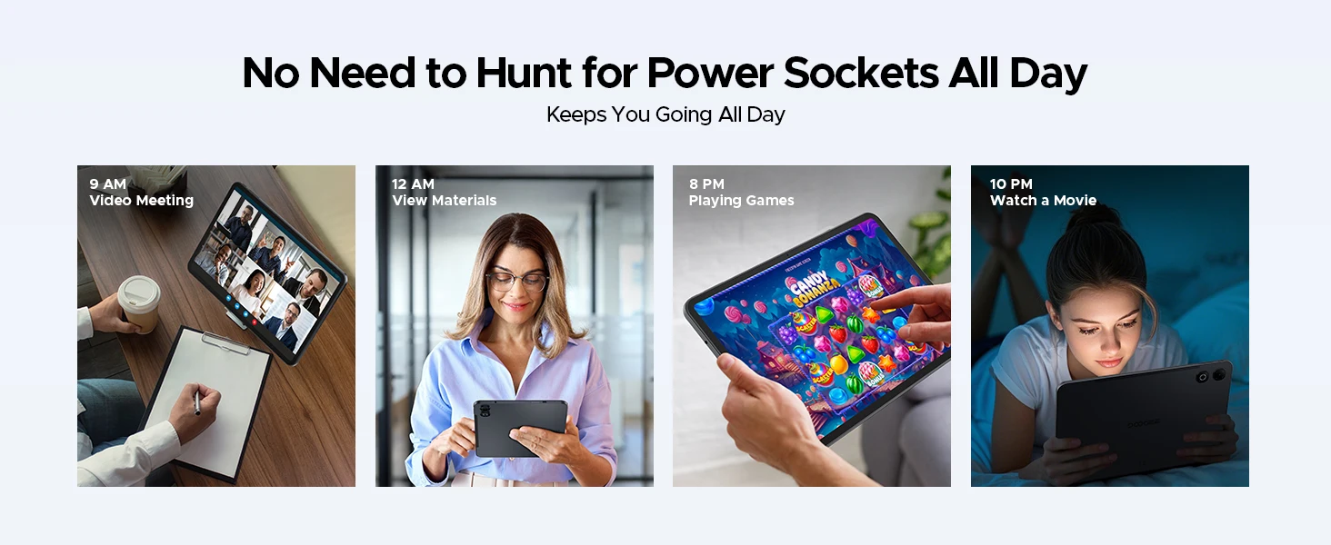 DOOGEE Tab G6 Max Tablet Android 16 32GB+256GB 13.4'' 90Hz Display 11000mAh Battery 7.7mm Ultra-thin UNISOC T7280 Widevine L1