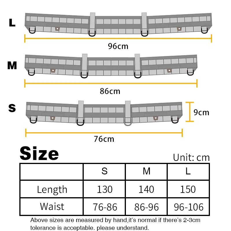 Cinto do Rigger Modular, Liberação Rápida, MOLLE, Tático, MC 3424