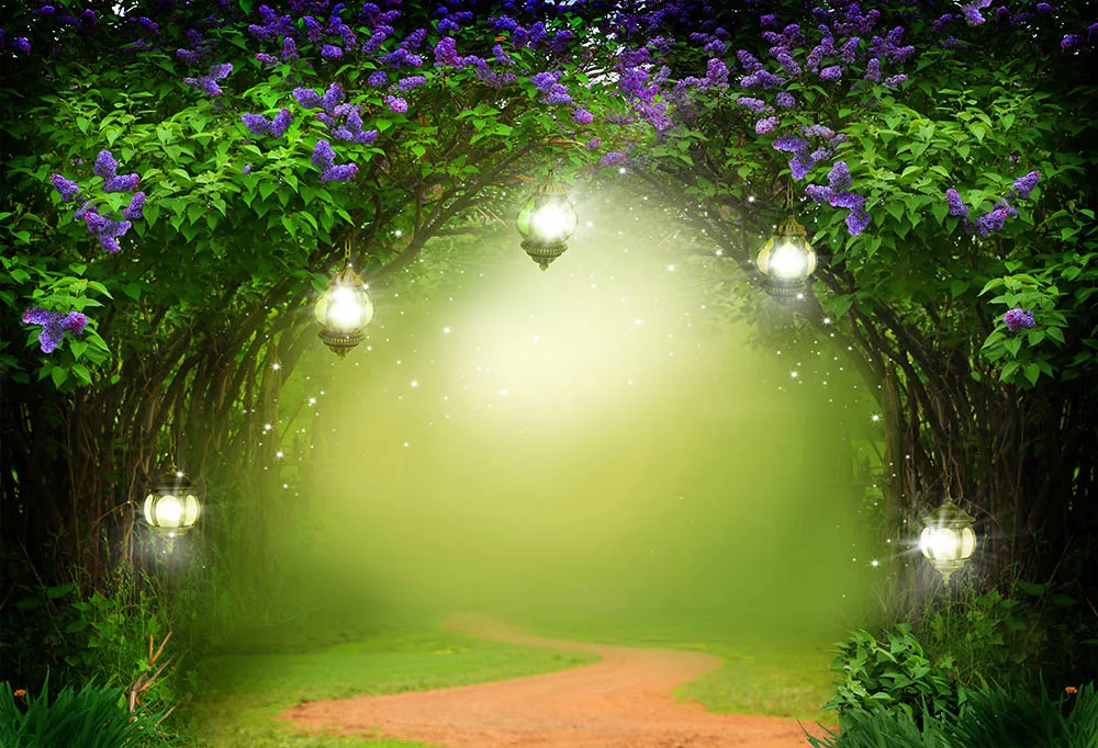 Spring Forest Photography Backdrops Children Portrait Photo Wallpaper Fairy Tale Wonderland Decoration Studio Photo Background