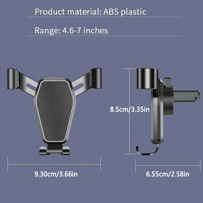 Universal Car Bracket Gravity Auto Phone Holder Car Air Vent Clip Mount Mobile Phone Holder CellPhone Stand For iPhone Samsung image 2
