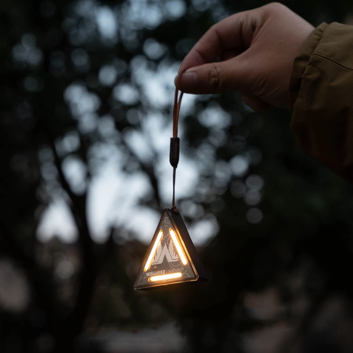 Outdoor Camping Triangle Warning Badge Lighting Multi-functional Ambiance Mini Hanging Light Camping Decorative Triangle Light