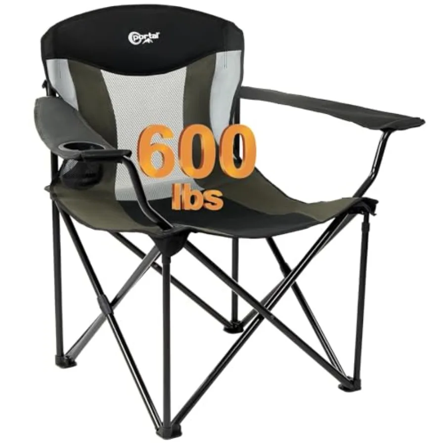 

Oversized Camping Chair Big and Tall Folding Camp Chair Portable Lawn Chairs Heavy Duty Foldable XXL Outdoor Camping Chair for