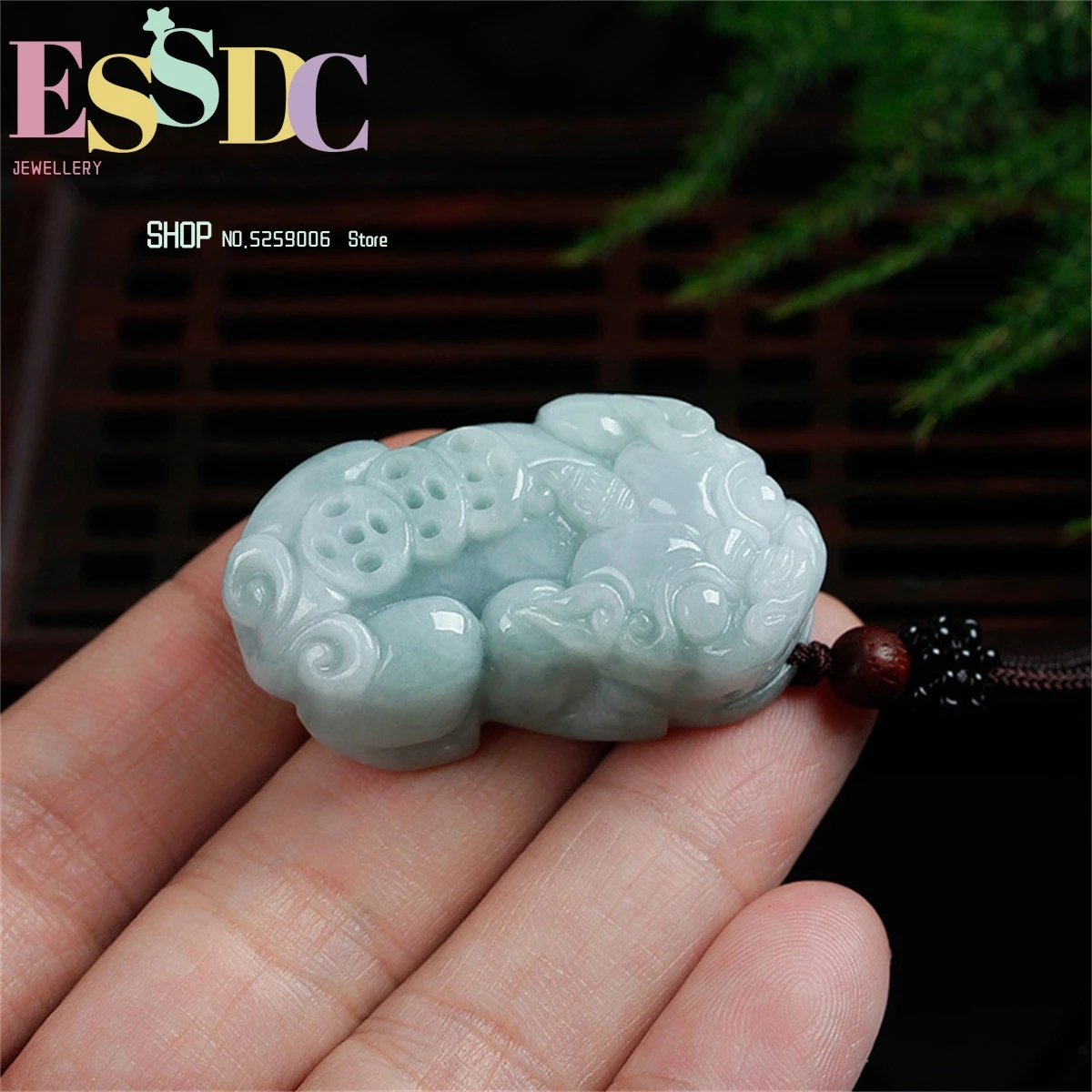 Sanqian Jade Pixiu Pendant Natural A Goods Men's Women's Necklace Wholesale Chinese Handcarved Charming Jewelry Fashion Amulet