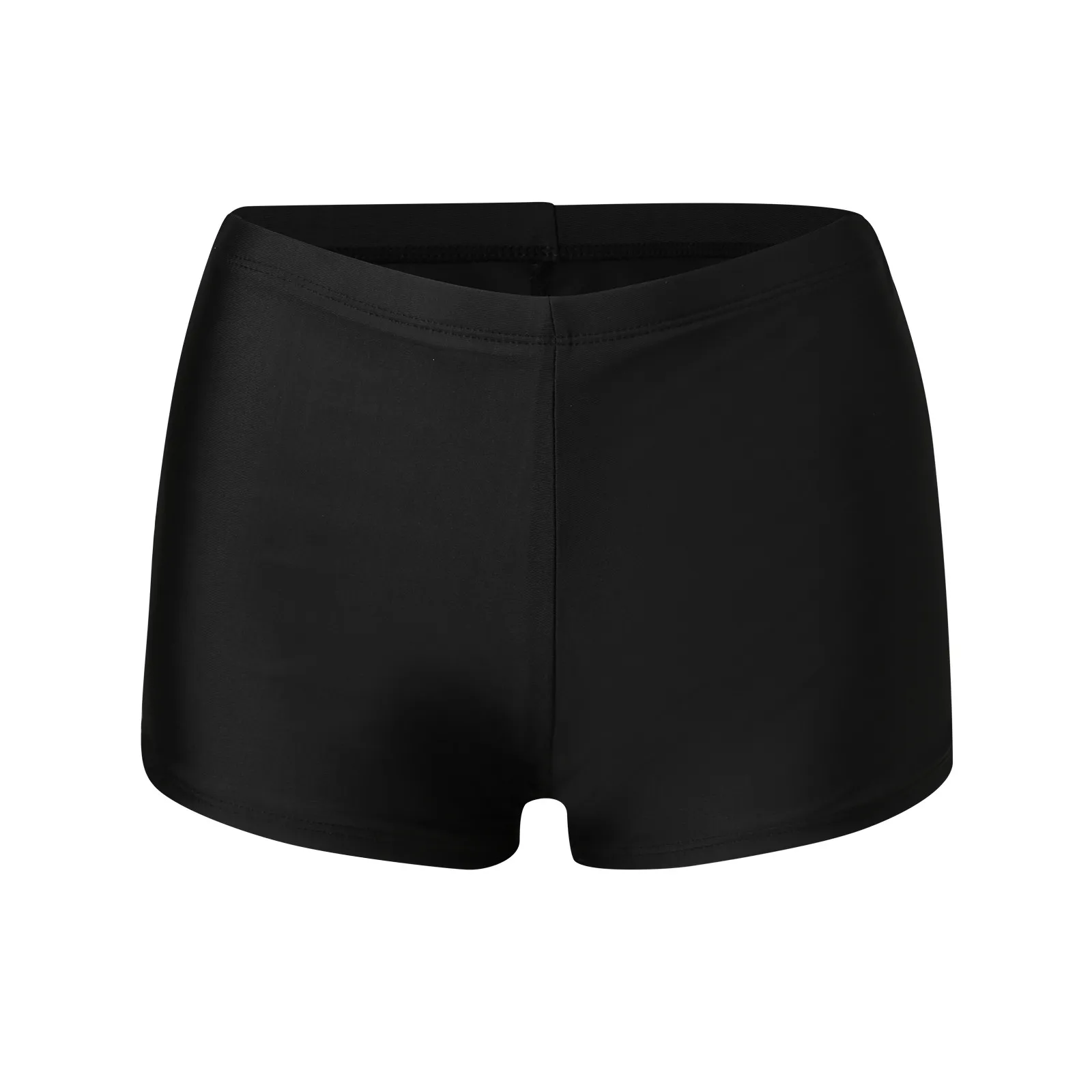 Parte inferior de Bikini unicolor para mujer, Tankini, pantalones cortos de cintura alta para correr, bañador de playa, 2024