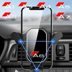 Car air outlet heavy-duty GPS navigation mobile phone holder for Audi A1 A3 A4 A5 A6 A7 A8 Q3 Q5 Q7 Q8 Interior Accessories