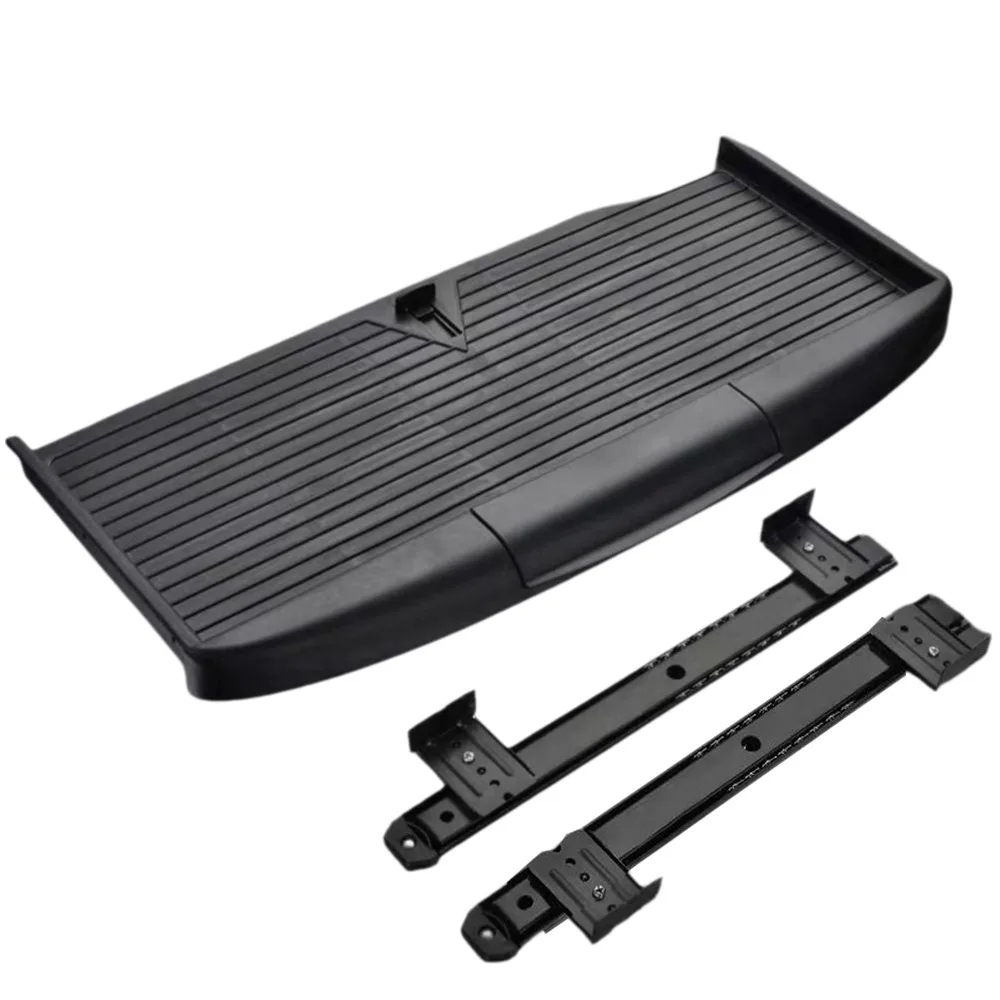 

Heavy Duty Slide Rail Under Desk Keyboard Tray Adjustable Thickened Keyboard Storage Drawer Versatile Space Saving