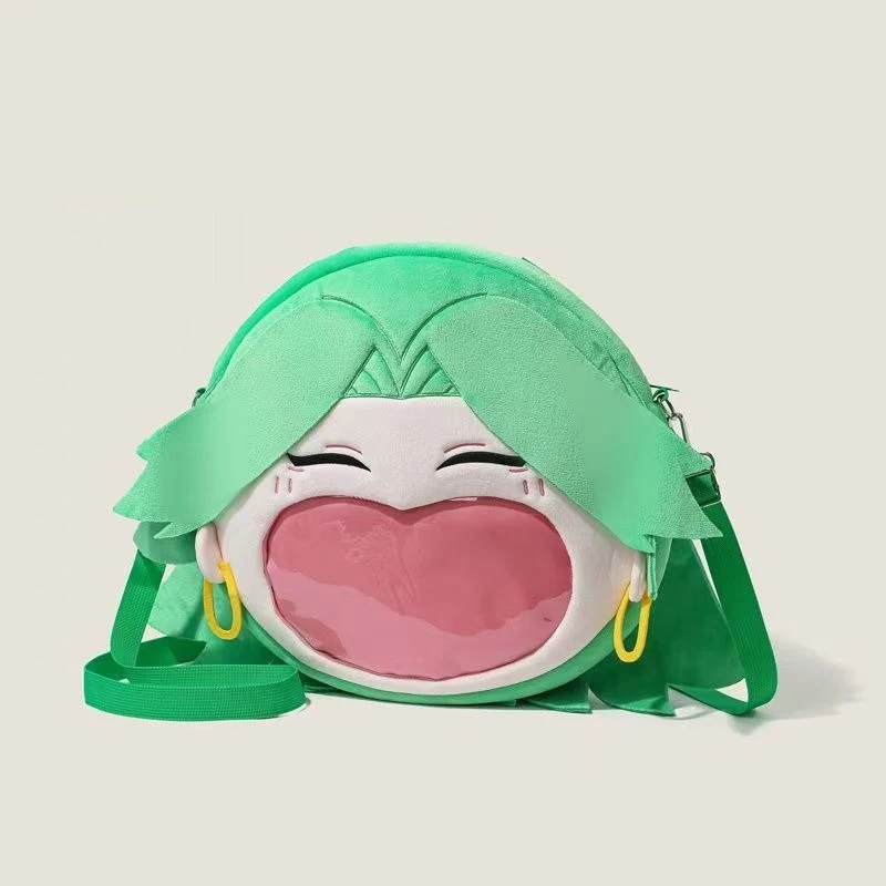 One Piece Zoro Kawaii Figur Großer Kapazität Big Mouth Ita Rucksack – Puppen- und Abzeichen-Aufbewahrungsrucksack-Geschenke