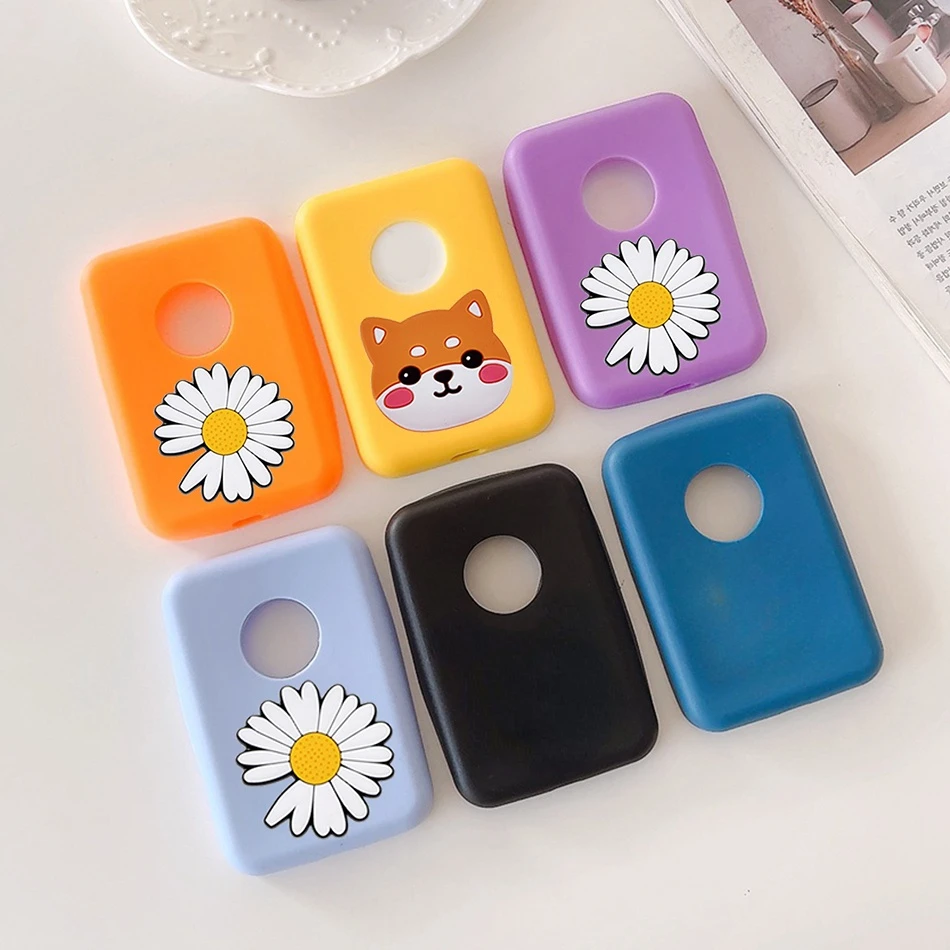 Cartoon Case For Magsafe Battery Pack Case Cute Korean flower For iPhone 12 13 Pro Max Wireless Charger shell TPU Protect Cover