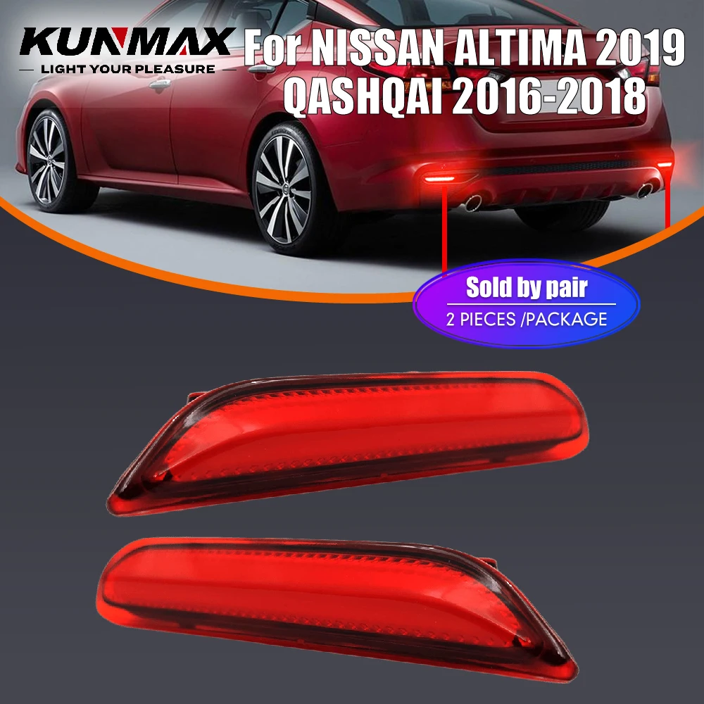 

For Nissan Altima Qashqai Xtrail Infiniti Q70 Q60 Q50L JX QX Led Car Rear Lamps Bumper Reflector Light Rear DRL Stop Accessories