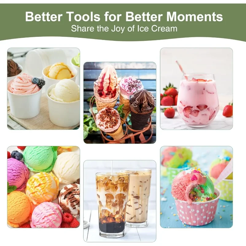 Ice Cream Pint Containers Compatible with Ninja NC299AMZ & NC300s Series Ice Cream Makers BPA Free, Dishwasher Safe
