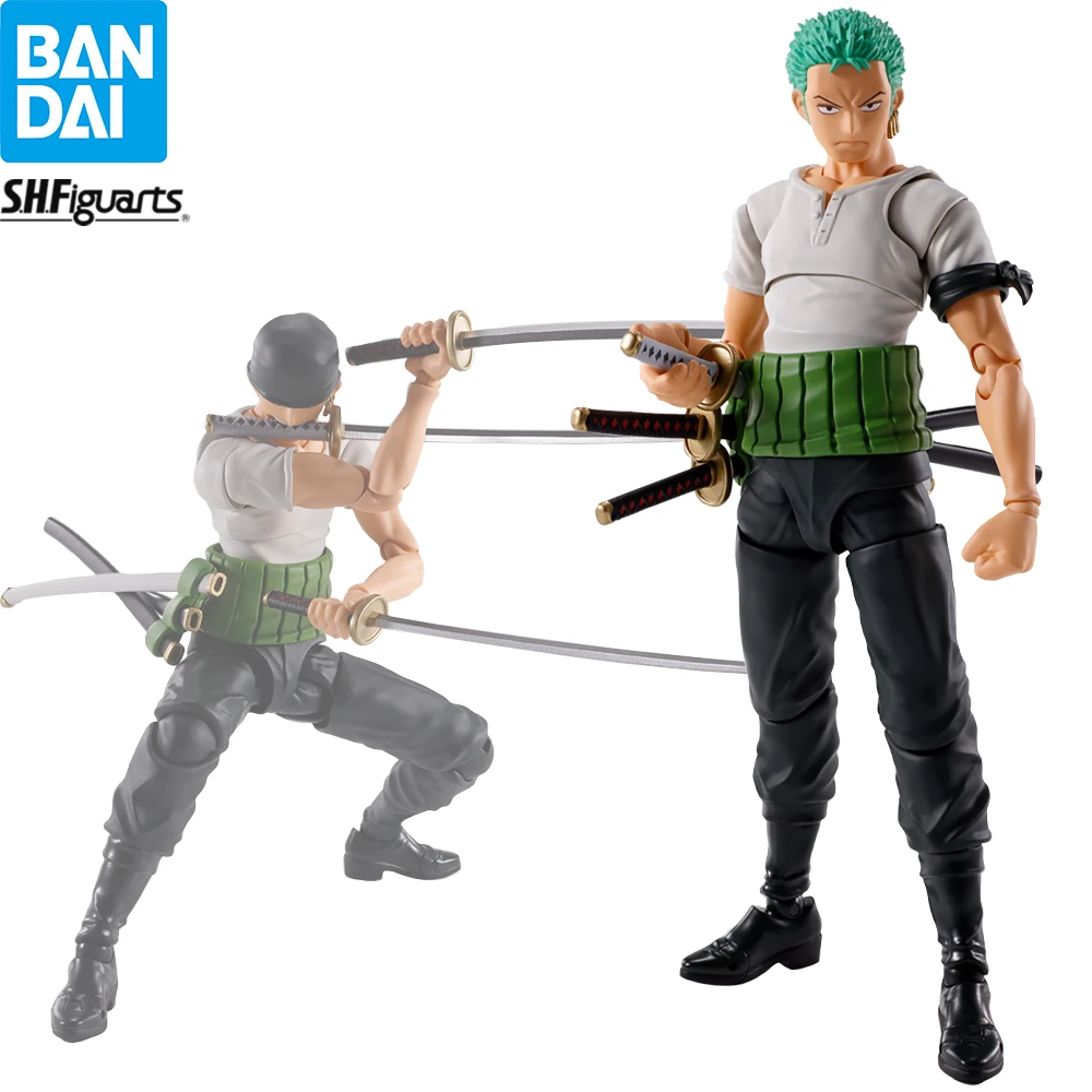 

В наличии BANDAI S.H.Figuarts Ророноа Зоро Романтический Dawn Ver. Цельная оригинальная кукла 1/12, аниме-фигурка, модель игрушки