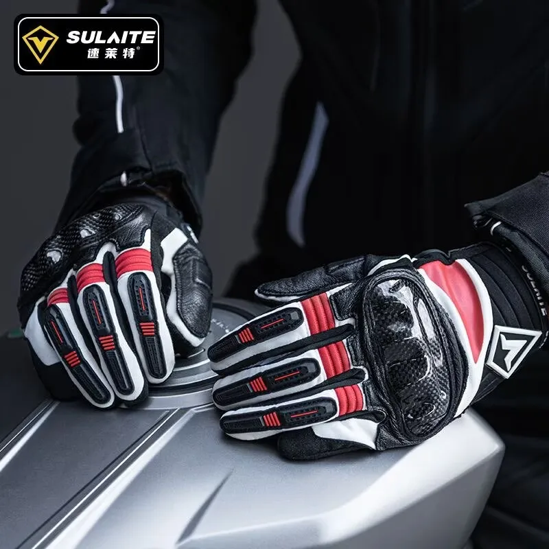 

Мотоциклетные перчатки с сенсорным экраном, натуральная кожа, внедорожные мотоциклетные перчатки из углеродного волокна, противоосенние перчатки для верховой езды, зимнее снаряжение для верховой езды