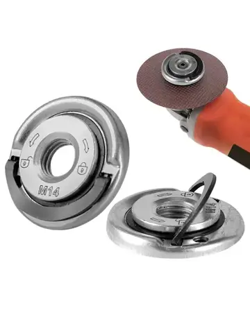 M14 Quick Release Self-Locking Grinder Pressing Plate Flange Nut Power Chuck Nut Pressing Plate Power Replacement Clamping Tool