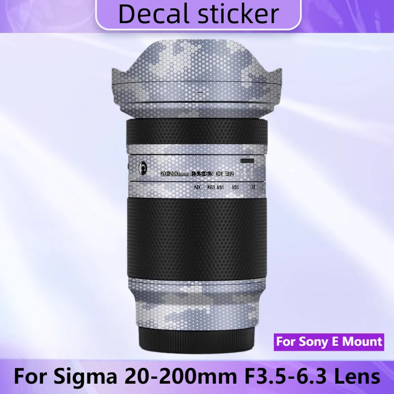 

Для объектива Sigma 20-200 мм F3,5-6,3 для Sony E Mount, наклейка на объектив 20 200, защитная крышка для объектива Sigma 20-200