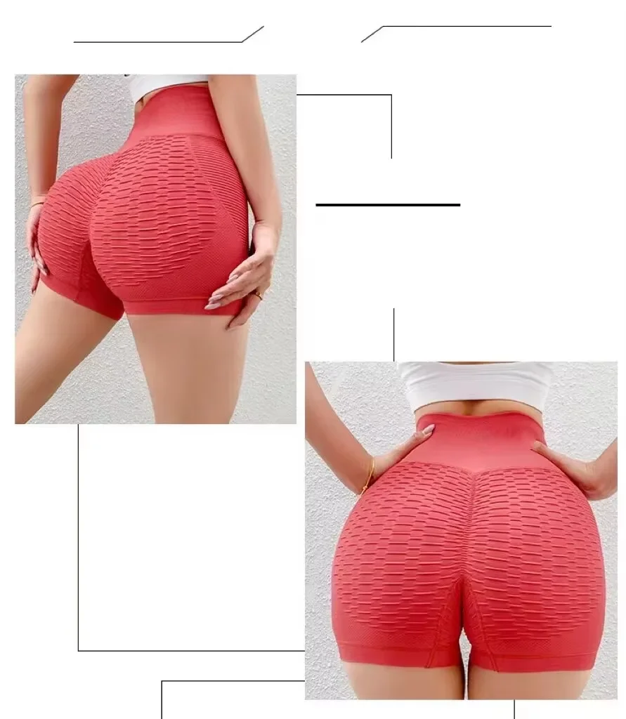 Women Sport Shorts High Waist Push Up Booty Workout Short Sexy Tummy Control Yoga Tights Seamless Fitness Hip Lifting Sportswear image 4