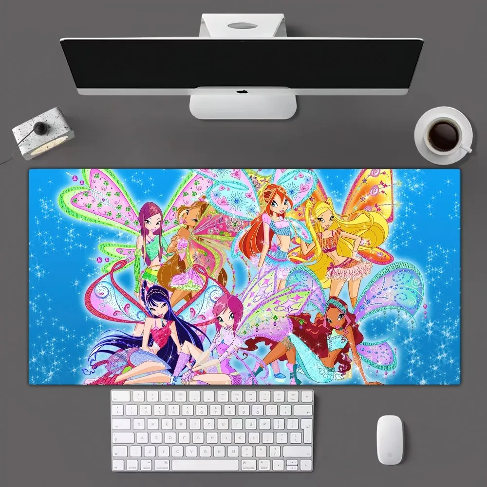 W-Winx Gril Cartoon Club Muismat Mousepad Gamer Muismat Maat Voor Kantoor Lange Tafelmat