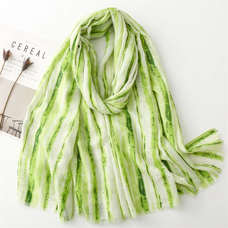 Fashion blue striped scarfs luxury brand designer  long stripes scarf for women autumn accessories women's neck scarf for ladies