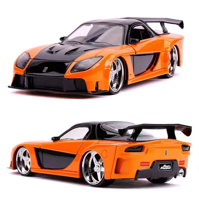 JADA 1:24 For Fast Furious Series GTR 350Z EVO RX7 S2000 Challenger WRX STI Limited Simulation Alloy Static Car Model Toy Gift