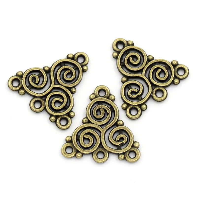 8PCs Classic Metal Connectors Celtic Knot Antique Bronze Hollow Shape Connectors For DIY jewelry Making Supplies Accessories