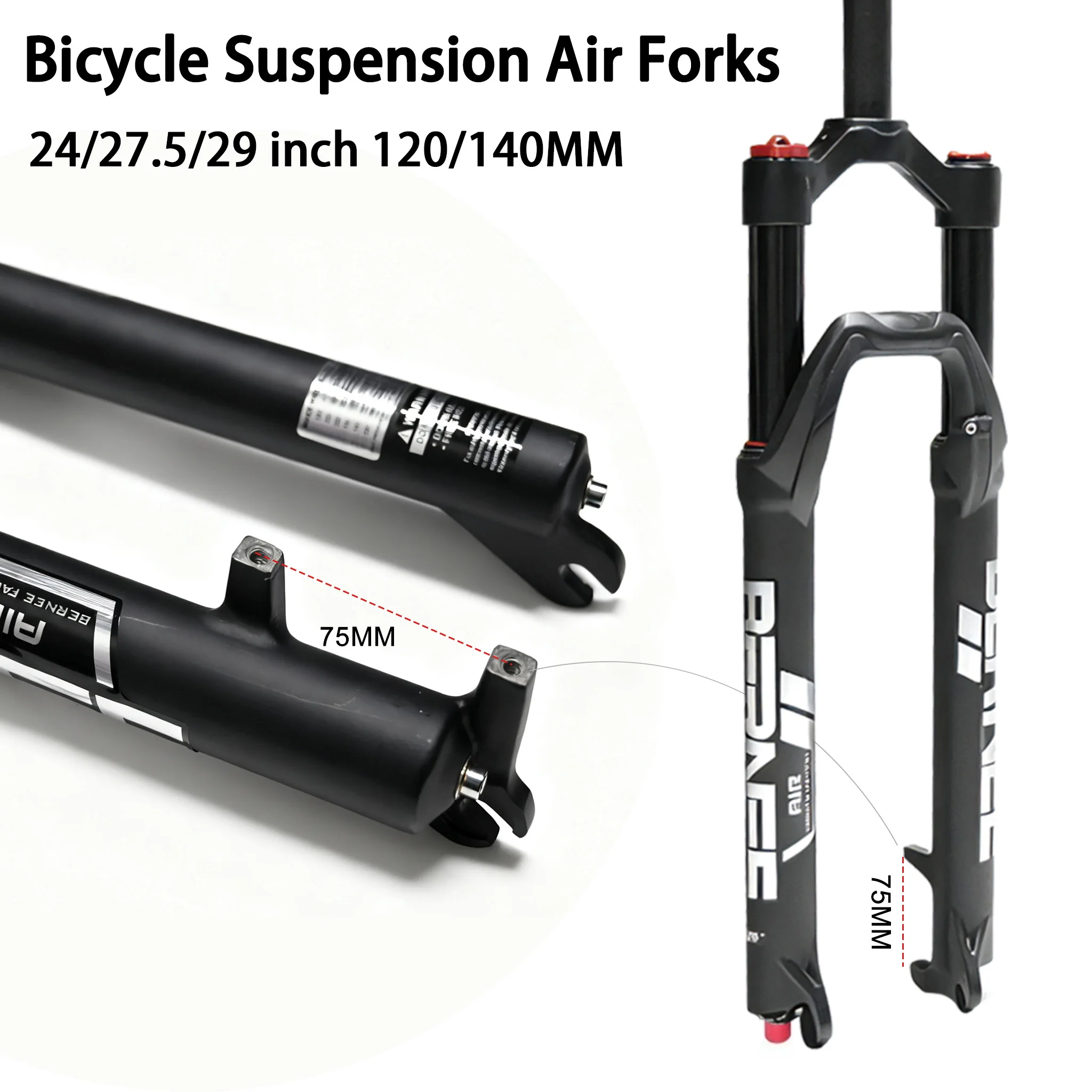 

MTB Bicycle Suspension Forks Magnesium Alloy Air fork 24/27.5/29Inch Air Damping Adjustment Wire Control Lock Bicycle Front Fork