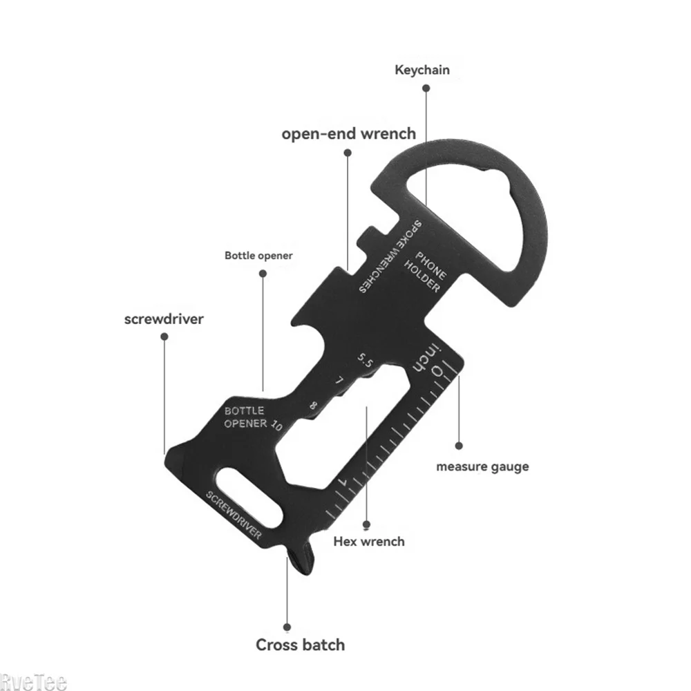 Portable Multi Tool Keychain EDC Hardware Organizer Stainless Steel Pocket Gadget Phone Holder Bottle Opener Wrench Screwdriver