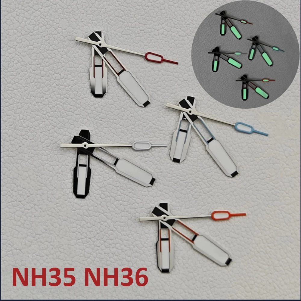 

NH35 Watch Hands Green Luminous Diving Watch Parts for NH35 NH36 4R 7S Movement 13MM Watch Pointer