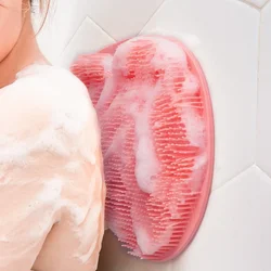 Exfoliating Shower Massage Scraper Bathroom Non-slip Bath Mat Back Massage Brush Silicone Foot Wash Body Cleaning Bathing Tool