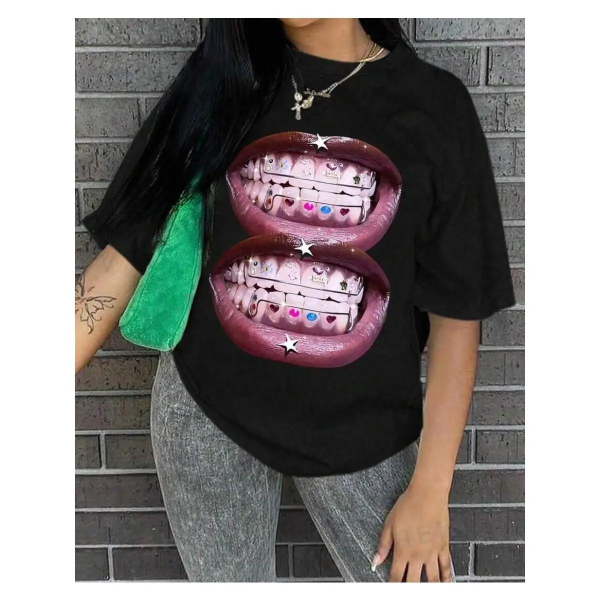 

Fashion - forward Fun Tee: Embody a Light - hearted and Trendy Vibe with the Dental Design
