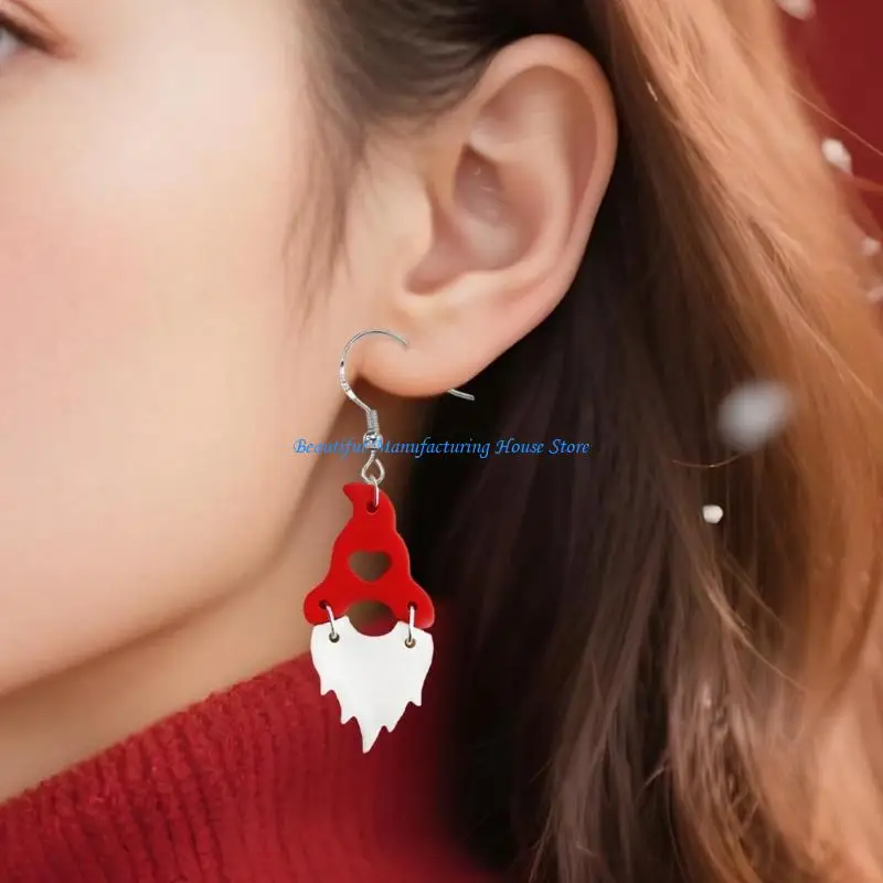 

E56A Festive Holiday Silicone Mold Set With Ear Hooks For Earrings Charms Keychains