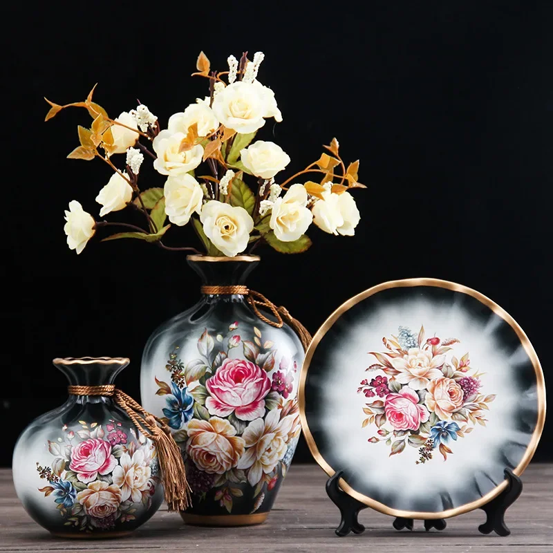 Ceramic Vase Decoration Modern Living Room Entrance TV Cabinet Wine Cabinet Creative Home Decoration