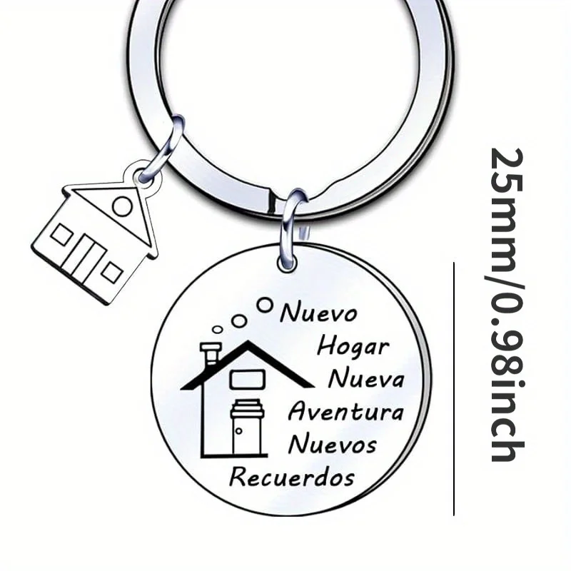 1PC  Llavero Nuevo Hogar nueva aventura Nuevos Recuerdos, primer regalo de casa, regalo de inauguración