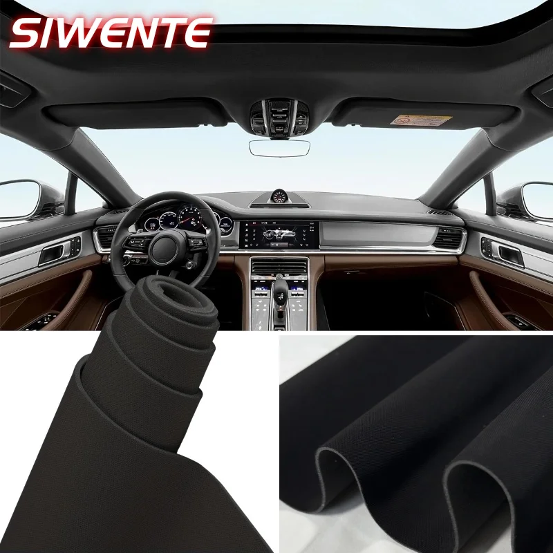 

Breathable Mesh Roof Fabric with Sponge Backing Non-Stick Renovate Car Headliner Fabric Repair Auto Interior Fix Sagging Ceiling