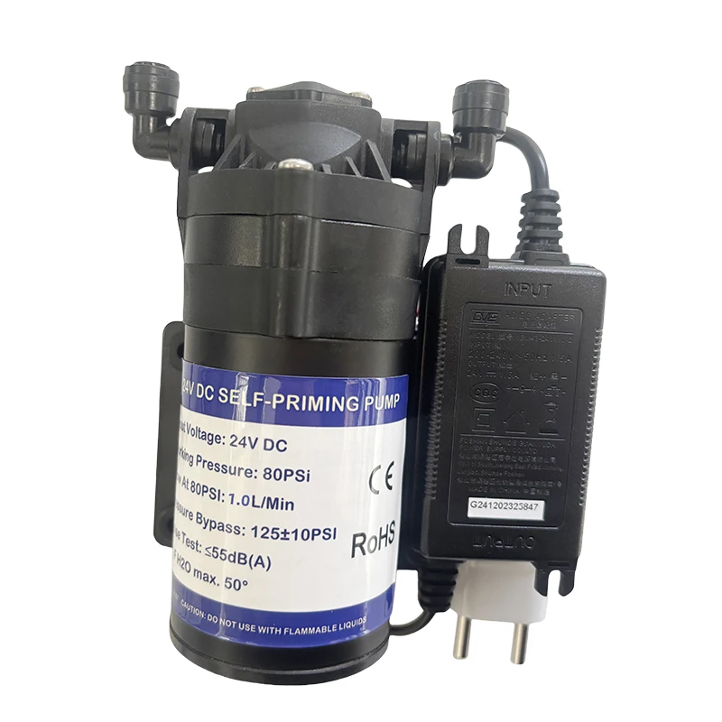 Quality 24V Quiet Misting System Water Spray Electric booster with brass fog nozzles Outdoor Patio Plants Cooling Humidification