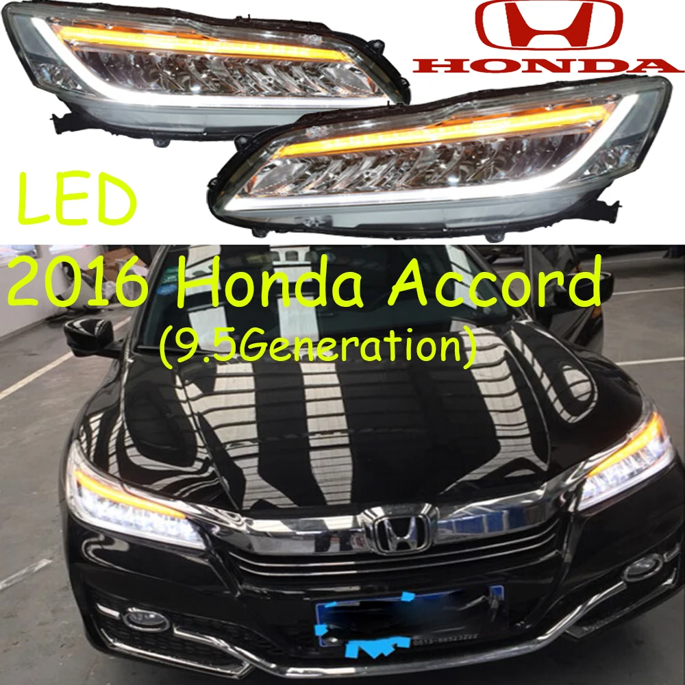 2PCS Car Style LED headlights for spirior Accord 2016 for Accord head lamp LED DRL Lens Double Beam