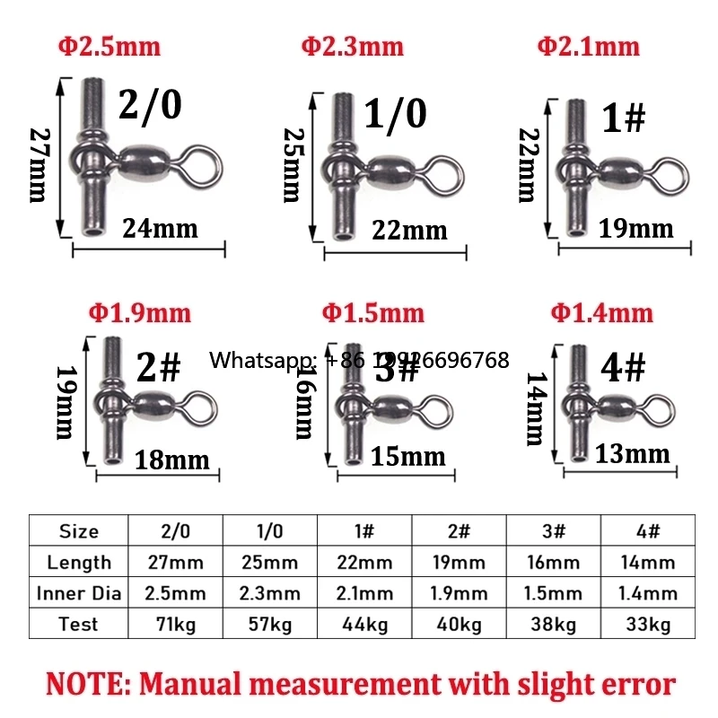 

3-Way Saltwater Freshwater Fishing Rolling Swivels Catfish Crane Swivel Cross Line Tube Rigging Connector for Freshwater manufac