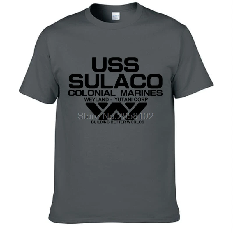 2026NEW Fashion USCSS Nostromo T-Shirt Alien USS Sulaco Colonial Marines Aliens Off World Short Sleeve Tshirt Men Cotton O Y2K